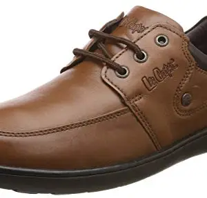 Lee Cooper Men's LC2202BR Brown Leather Oxford-9 UK/India (43 EU) (LC2202BRBROWN)