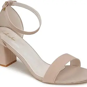 Funku Fashion Women Suede Block Heels Sandal