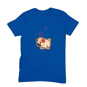 Round Neck T-Shirt (Men) - Puggy Baby (10 Colours) Royal Blue