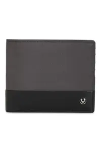 Allen Solly Men Grey Patterned Leather Wallet