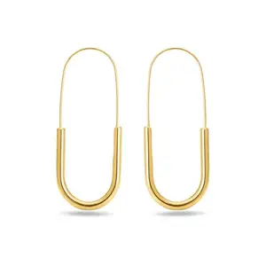 PALMONAS Sleek U Shapped Hoops Earrings for Womens - Waterproof & Anti-Tarnish