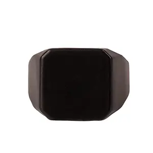 Stainless Steel Fashion Ring with Stone For Boys Men Finger Rings for Men and Boys Accessories - Model -8 - Black