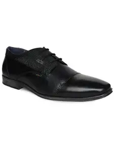Buckaroo Stipe Genuine Leather Black Casual Shoes for Mens