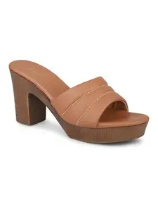 Inc.5 Women Tan Solid Platform Heels