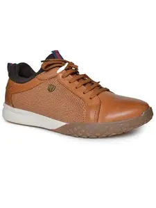 Buckaroo JES Leather + Fabric Tan Casual Shoes for Mens: Size UK 9