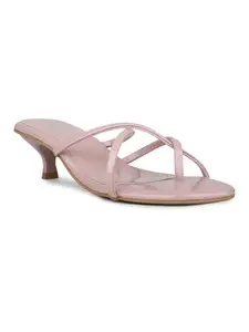 Inc.5 Womens Peach Casual Strappy Open toe Kitten Heel Sandals