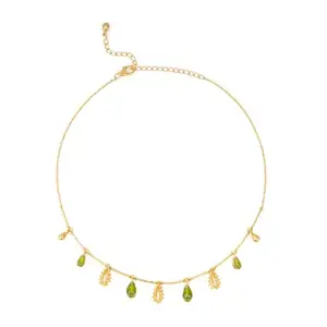 Shaya by Caratlane Parodia Bloom Necklace in Gold Plated 925 Silver for women