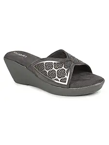 Valiosaa Women's Grey Heels Heeled Sandal (1639GY)