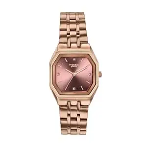 Sonata Poze 8 Quartz Analog with Pink Dial IP Rose Gold Stainless Steel Strap Watch for Women - SP80164WM01W