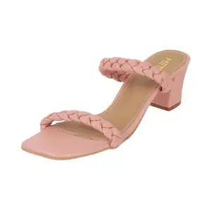 Metro Women Pink Synthetic Leather Block heel Fashion Sandal UK/4 EU/37 (40-2399)