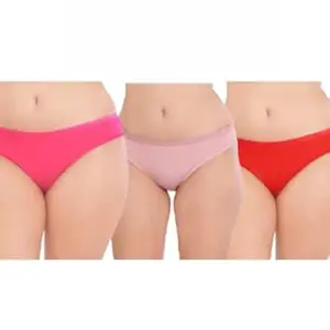 Women's Cotton Panties, Multicolor, Pack of 3