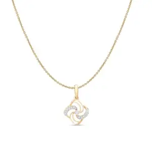 Mia by Tanishq 9 KT Gold Swirl Pop Diamond Pendant for Women