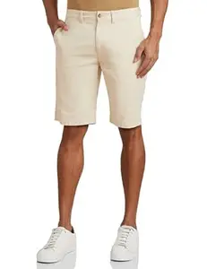 Amazon Brand - Symbol Men's Cotton Rich Stretchable Regular Fit Chino Shorts |Slant Pockets