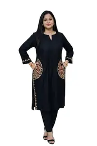 NavKALA Black Kurta with Bottom