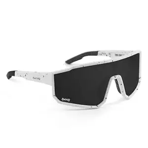 Eyewearlabs OKNO | Polarized Sports Over-Sized Unilens Wrap-Around Branded Stylish Sunglasses For Men & Women | 100% UV Protection Shades | Cricket Sports Cycling Driving Trekking & More