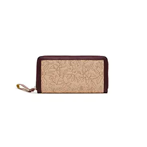 Chumbak Teal Chirpy Garden Quilted Women's Wallet - Peach