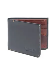 TEAKWOOD LEATHERS _Men Black Genuine Leather Two FOLD Wallet
