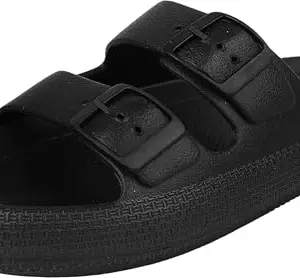 TRV Coco-pace-2 Black Lightweight Comfortable Sliper|Slides | EVA Slipper Chappal for Men-8 Kids UK
