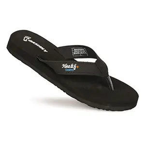 Dashny Black-149 Latest and health cure comfortable indoor/outdoor slippers & flipflops for women