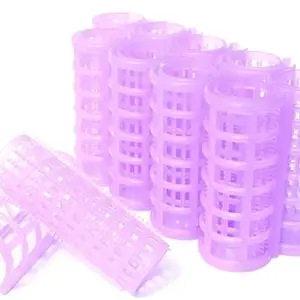 APOEM Large Hair Rollers Comb Curlers Clips Styling Rollers Hair Curls Wave Style Hairdressing Curlers Tools (Plastic Styling 25mm/1" 8PCS Random Clolor)