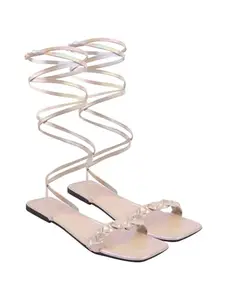 Shoetopia Women's Block Heel Sandal, 3 UK, Multicolor