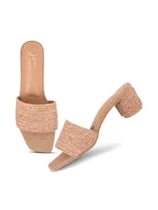 JM LOOKS Women Stylish Open-Toe Block Heel Sandals for Women |Attractive Design for Every Occasion