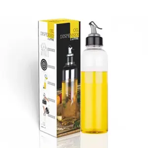 Garbex - Easy Flow Oil Dispenser Transparent Plastic Oil Bottle 1 litres(Pack of 1 Piece)