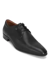 Louis Philippe Men Black Leather Lace Up Shoes