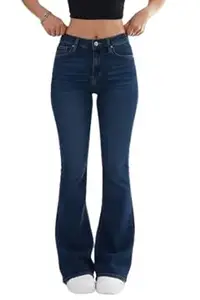 Reeca Womens Women's Bell Bottom Jeans | Comfortable Fit | Stylish Casual Wear for Office, College, Party & Daily Use