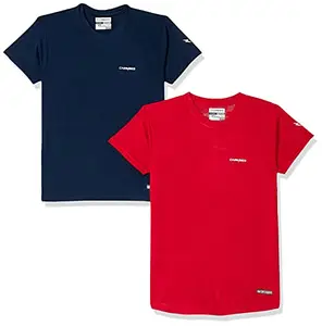 Charged Active-001 Camo Jacquard Round Neck Sports T-Shirt Red Size Xs And Charged Endure-003 Chameleon Spandex Knit Round Neck Sports T-Shirt Navy Size Xs