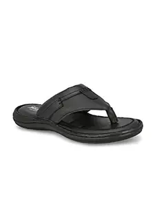 Shences GENUINE LEATHER SANDAL FOR MEN 6501BLACK_7