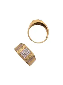 Stylish Men's Designer Ring Diamond Gold Ring For Men Ring/Gold Ring||JEWELRYRING-234-19