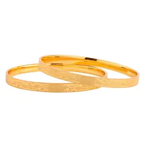 VOYLLA Gold Elegance Kashish Bangles For Women|Work|Daily|Wedding|Ethnic|Party|Stylish|Valentine's|Rakshabandhan|Gift For Women & Girls