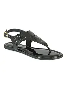 Inc.5 Inc5 Womens Flat Sandals 101133P.BLACK