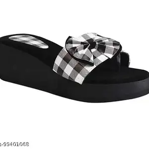 WOMEN STYLISH,COMFORTABLE SLIDERS SLIPPERS - BZ-COVERING-BLACK&WHITE-8