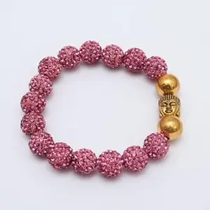 Pink Sarwoski Diamond Studded Bracelet