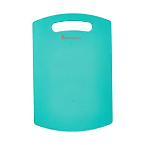 Bureaucrat Plastic Vegetable Cutting Board with Handle [Turquoise] - Plastic Chopping Board - Food-Grade, BPA-Free - Dishwasher & Microwave Safe (34 x 1 x 22 CM)… (Pack of 1(Turquoise))