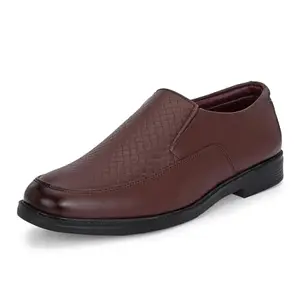 Centrino Formal Shoe for Men | Cushioned Insole | Stylish Slip ON | Perfect for Boys & Men | Office Wear & Formal Dress 6813-2 Brown
