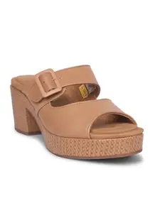 Hush Puppies Poppy Buckle Slide Womens Tan - 8 UK