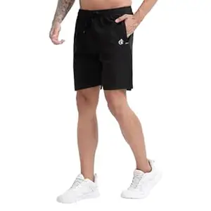 BLUE STAR SHARK Athletic Sports Shorts for Men with Zip Pockets and Elastic Waistband Quick Dry Lightweight Activewear.