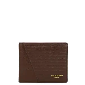 Da Milano Leather Wallet for Men with Multicard Slot - Brown