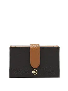 Da Milano Genuine Leather Brown Card Case with Multicard Slot (10014A)