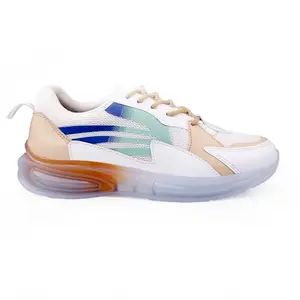 BXXY Men's Tan Casual Sports Running Lace-Up and Outdoor Light Weight Shoes with Mesh Material.- 6 UK