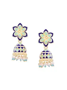 Yellow Chimes Jhumka Earrings for Women |Traditional Multicolor Jhumkas for Girls | Gold Plated Meenakari Jhumka Earrings | Birthday Anniversary Gift for Women Wife
