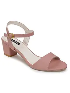 RIVERSUNWomen Peach Heels (FF-D-1123-Peach-38)