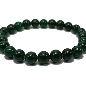Green jade Bracelet Crystal Stone Essential Bracelet Round Shape for Reiki Healing and Crystal