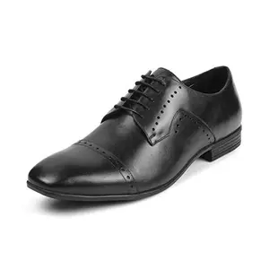 Tresmode Men Black Formal Shoes-8 UK (41 EU) (198-RANDO-BLACK-41)