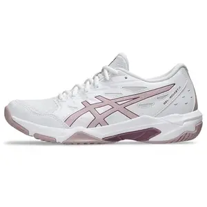 ASICS Women Gel-Rocket 11 White/Watershed Rose Badminton Shoes - 10 UK (1072A093.103)