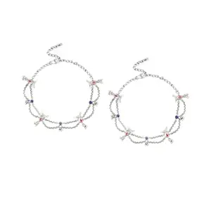 Shaya by Caratlane Abla Bharat Style Anklets in Oxidised 925 Silver for women