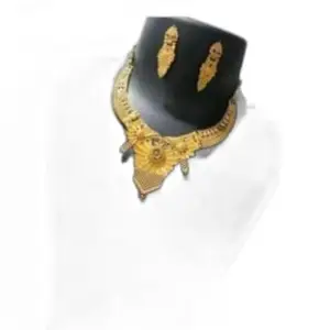 Princess Elegant Jewellery Sets | Gold Plated Alloy | No Stone Statement Necklace